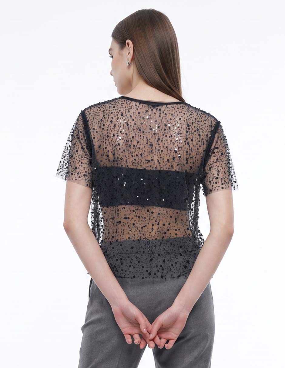 Blusa manga corta para mujer 4