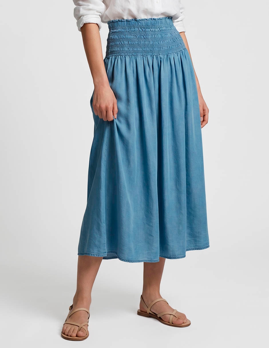 Falda crop a la cintura alta