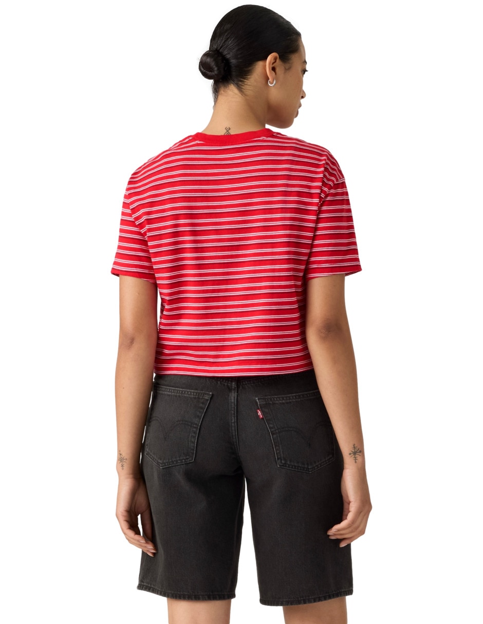 Playera manga corta cuello redondo para mujer 2