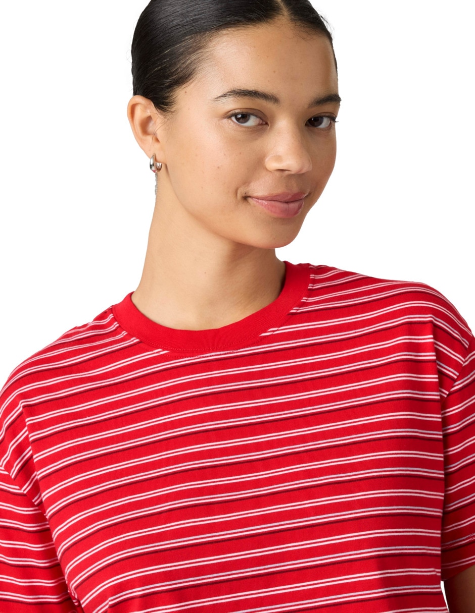 Playera manga corta cuello redondo para mujer 4