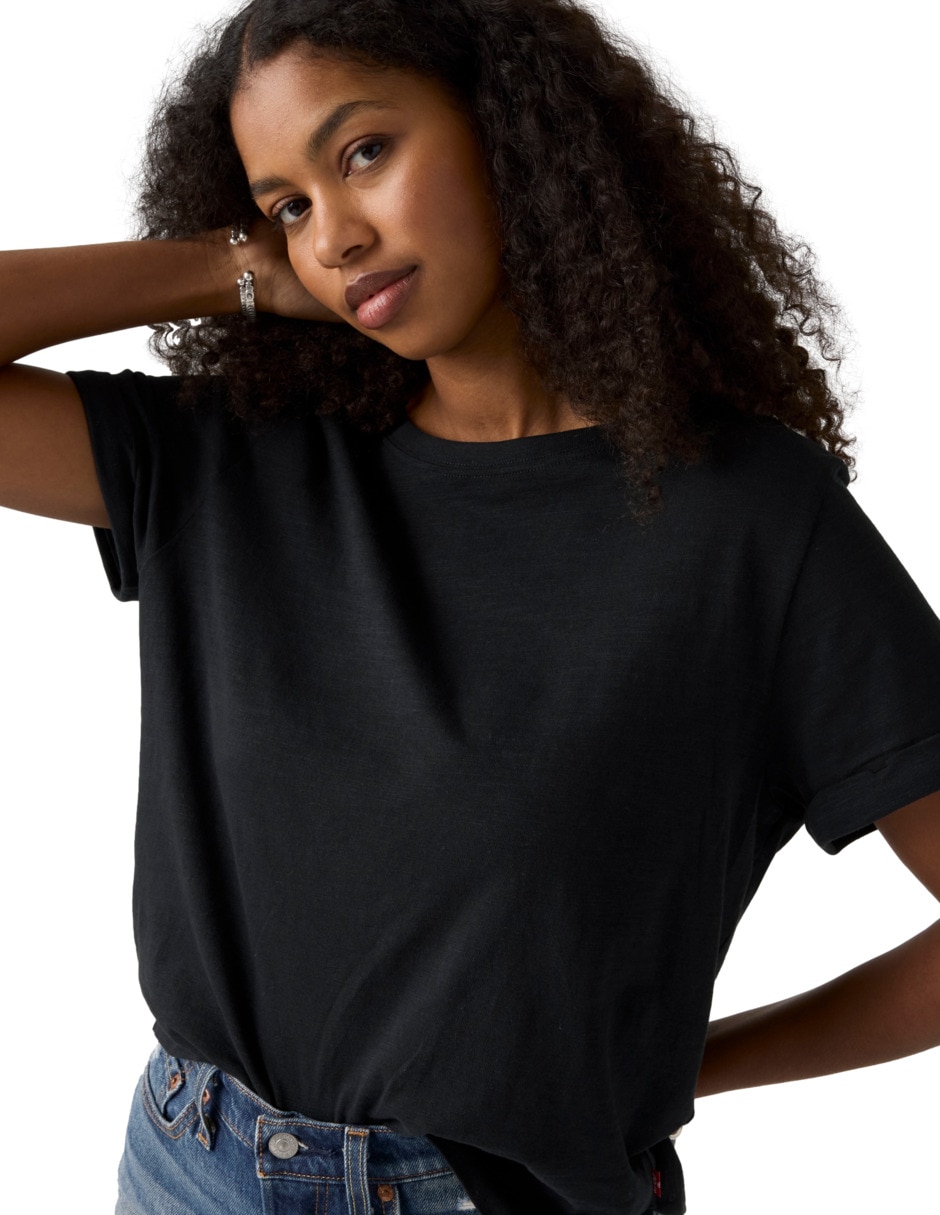 Playera manga corta cuello redondo para mujer 4