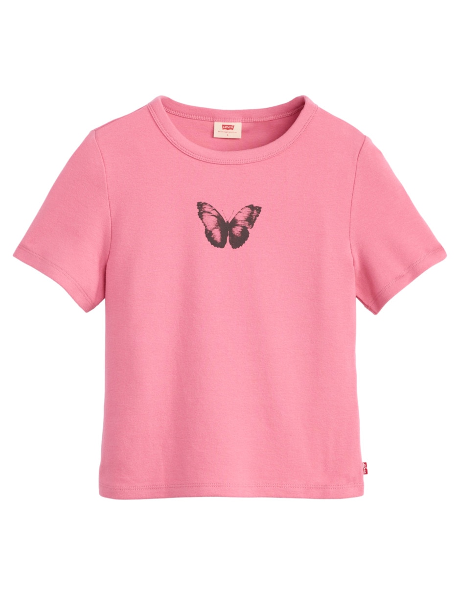 Playera manga corta cuello redondo para mujer 5