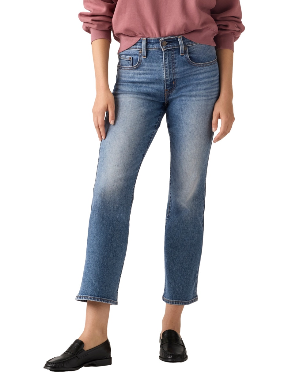Jeans regular boot 725 corte media cintura para mujer
