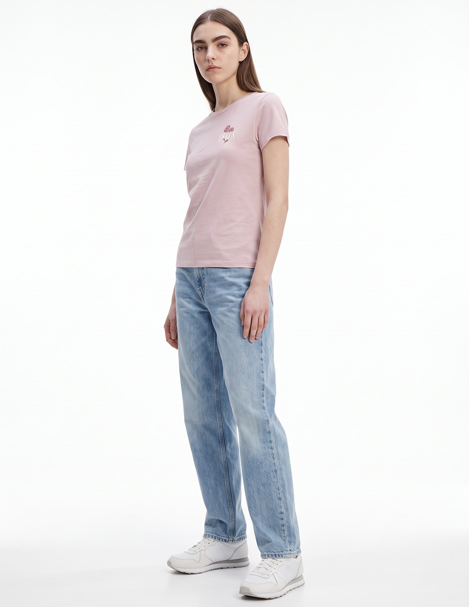 Playera manga corta cuello redondo para mujer 3