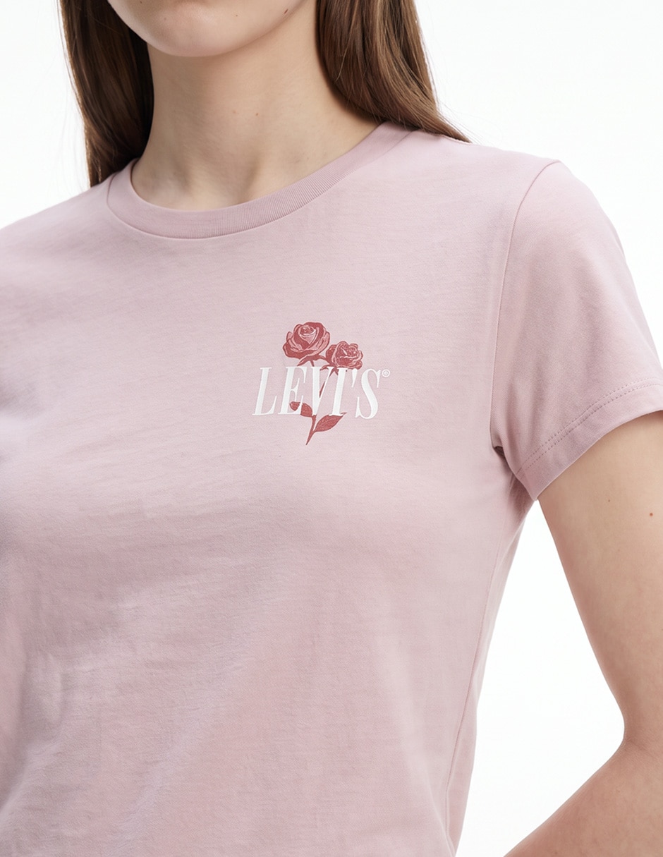 Playera manga corta cuello redondo para mujer 4