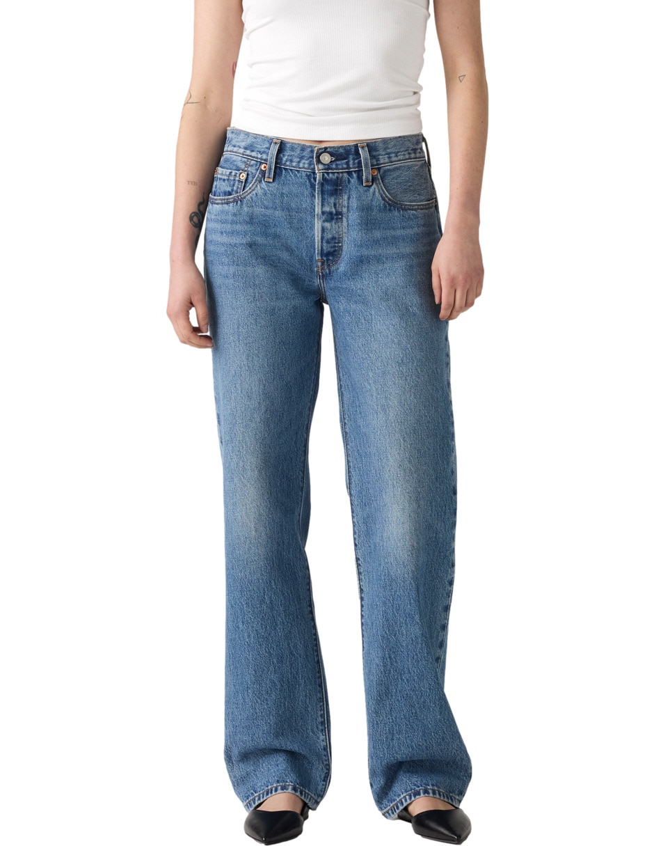 Jeans regular straight 501 corte media cintura para mujer Jeans regular straight 501 corte media cintura para mujer