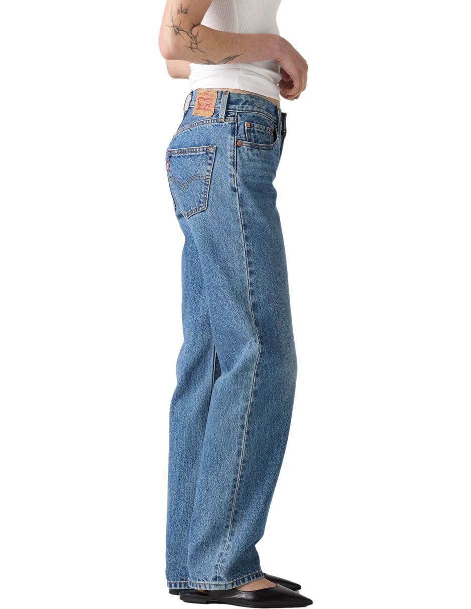Jeans regular straight 501 corte media cintura para mujer 2