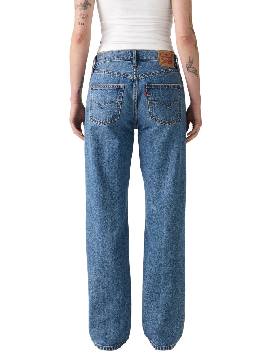 Jeans regular straight 501 corte media cintura para mujer 3