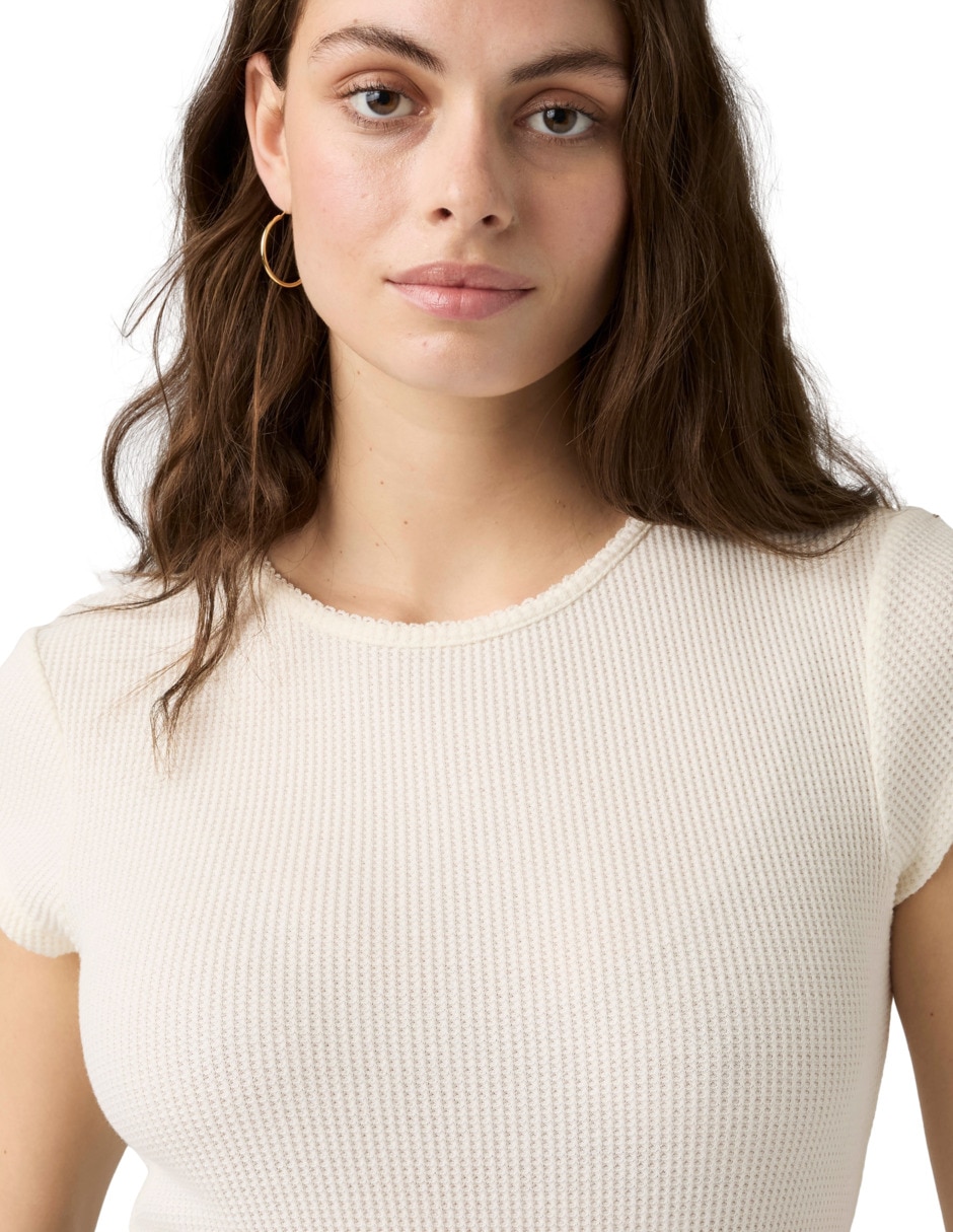 Playera manga corta cuello redondo mujer 2