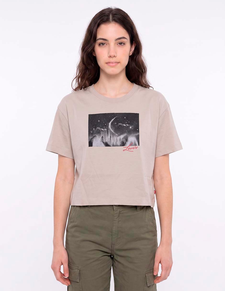 Playera manga corta cuello redondo para mujer Playera manga corta cuello redondo para mujer