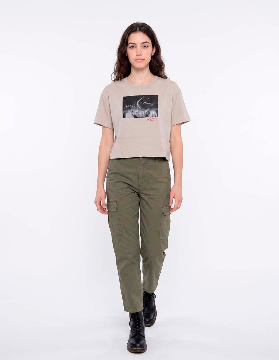 Playera manga corta cuello redondo para mujer 3