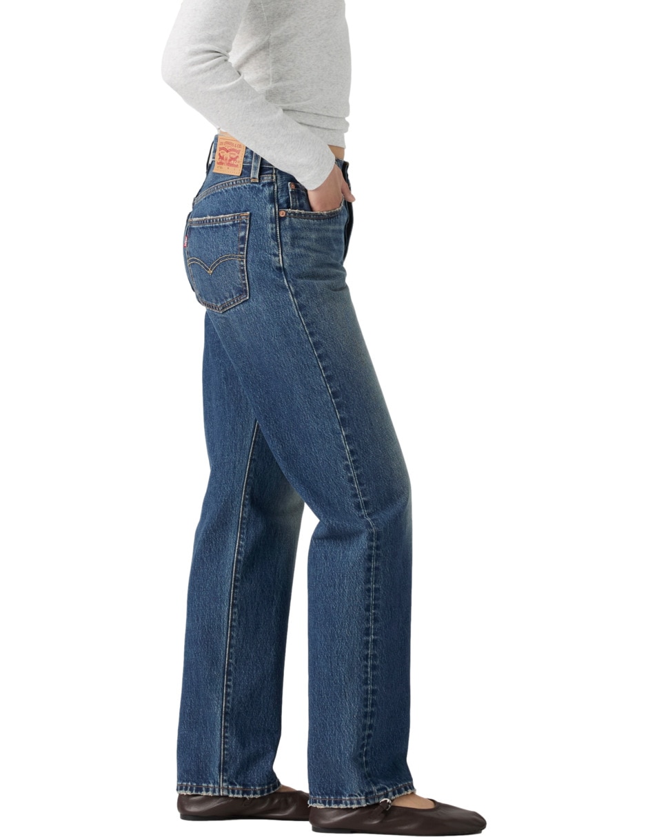 Jeans regular straight 501 corte media cintura para mujer 2