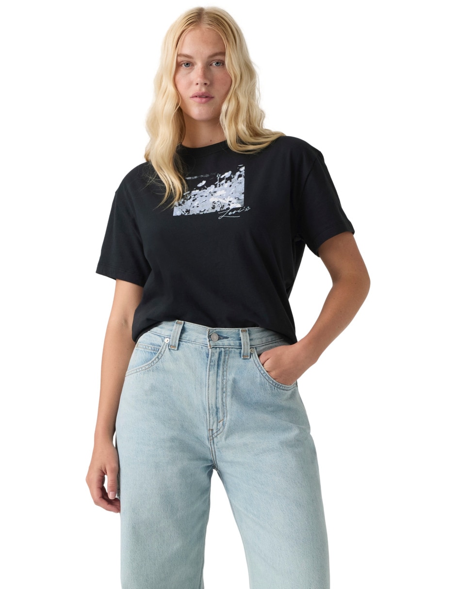 Playera manga corta cuello redondo mujer Playera manga corta cuello redondo mujer