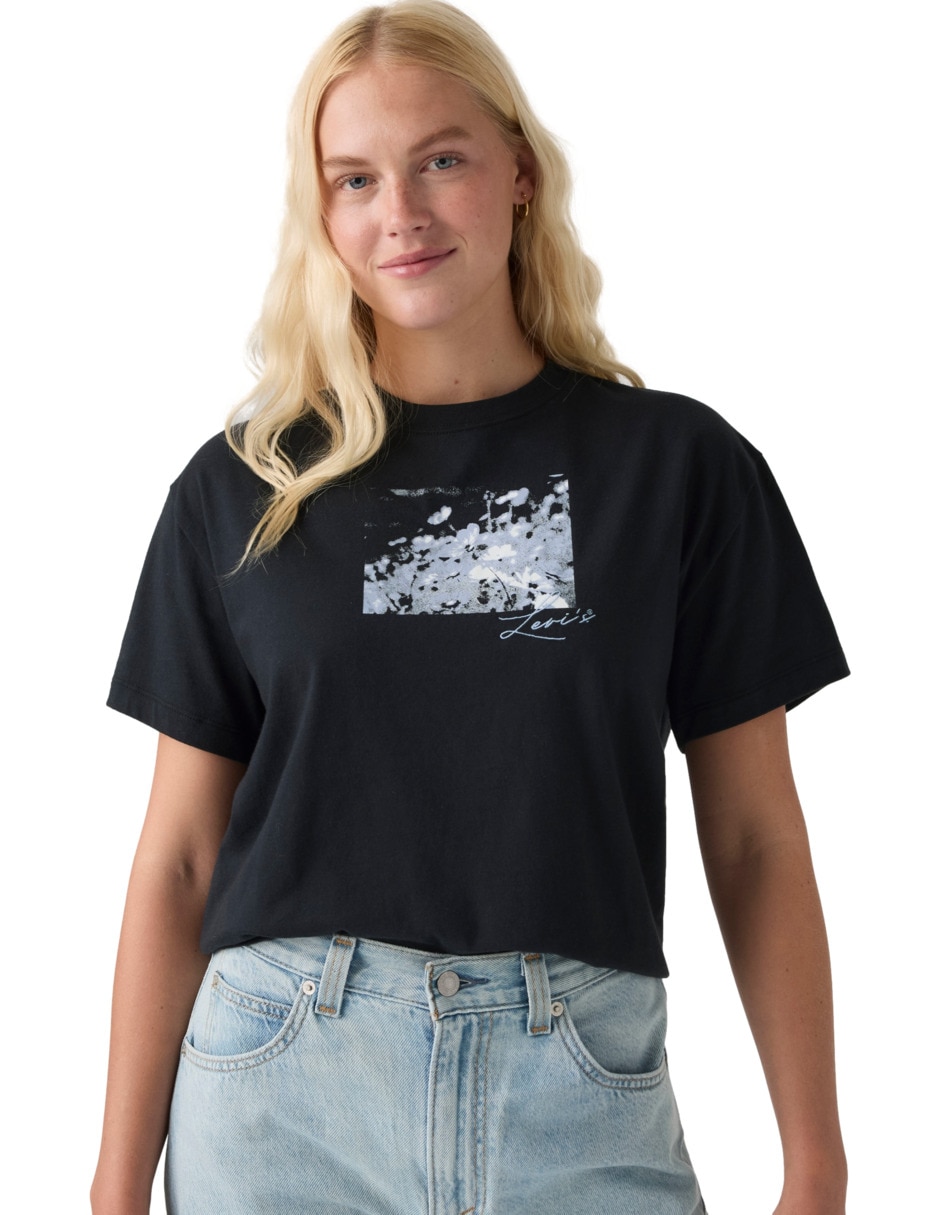 Playera manga corta cuello redondo mujer 3