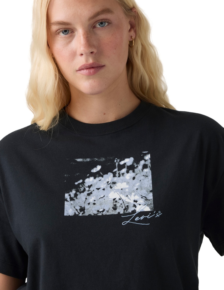 Playera manga corta cuello redondo mujer 4