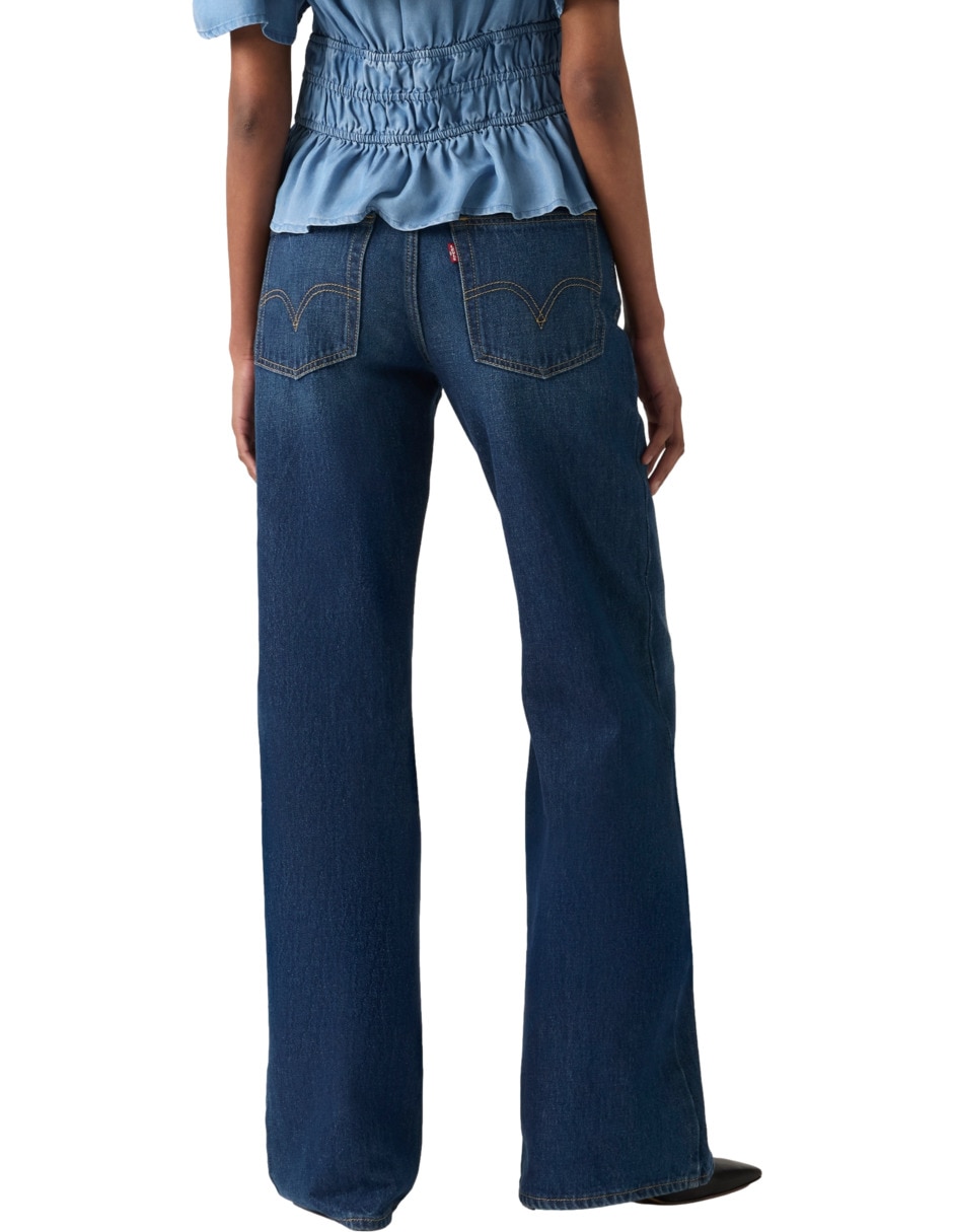 Jeans regular boot corte media cintura para mujer 3