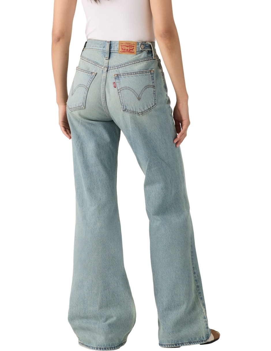 Jeans flare corte media cintura para mujer 3
