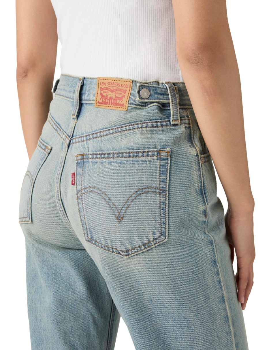Jeans flare corte media cintura para mujer 4