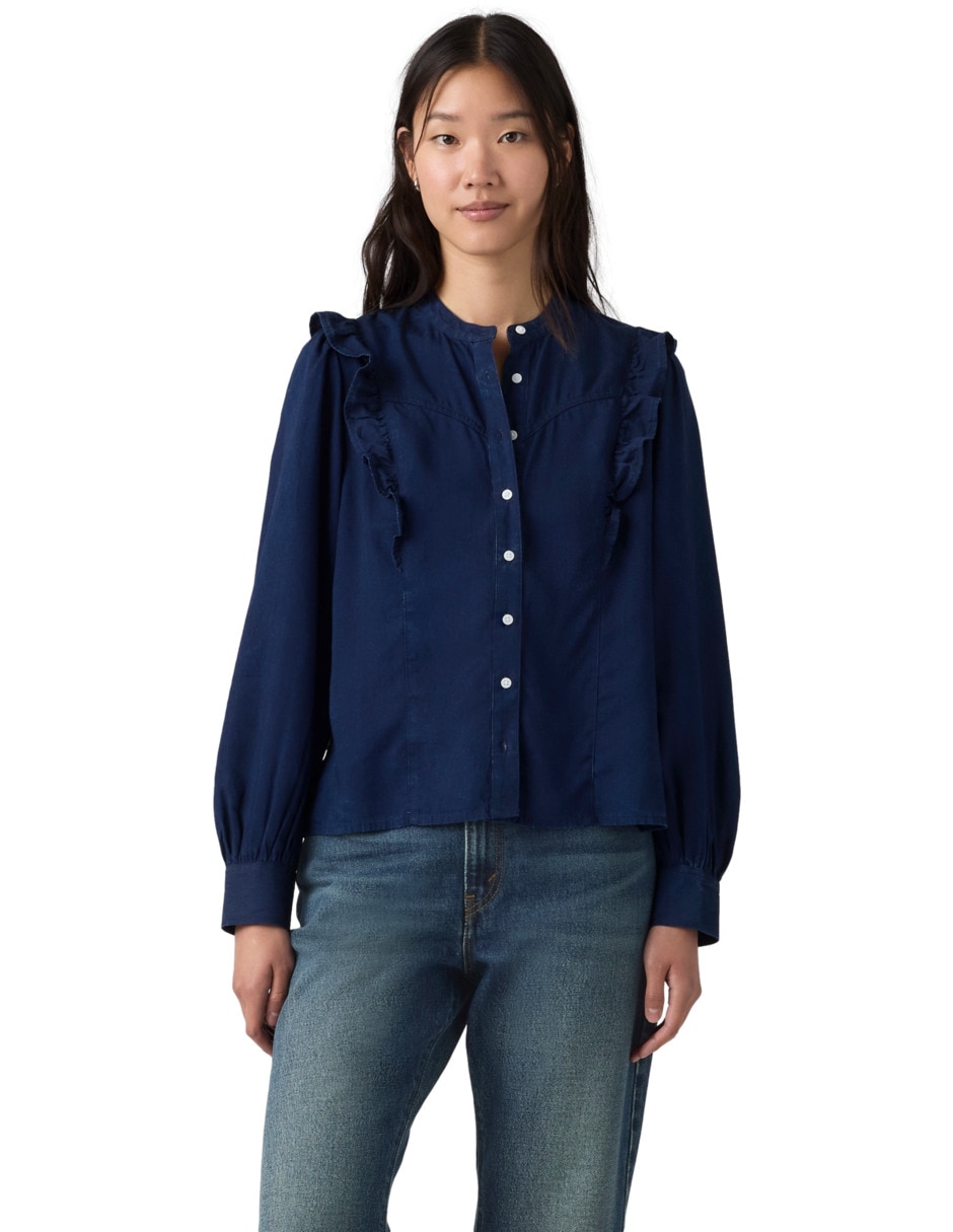 Blusa camisera manga larga para mujer Blusa camisera manga larga para mujer