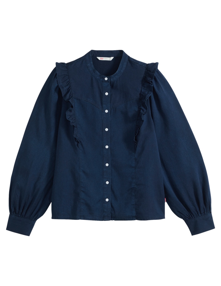 Blusa camisera manga larga para mujer 5