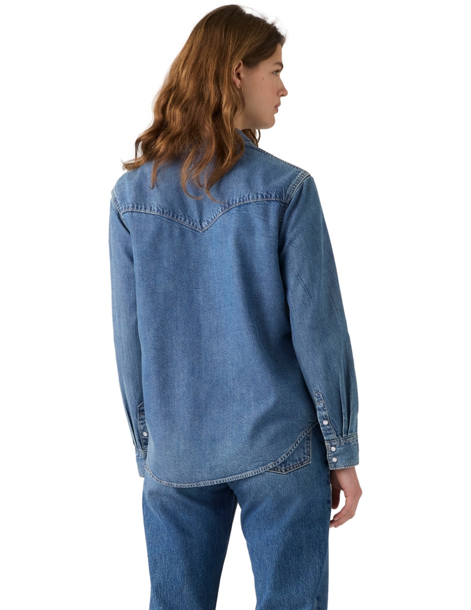 Blusa camisera manga larga para mujer 2