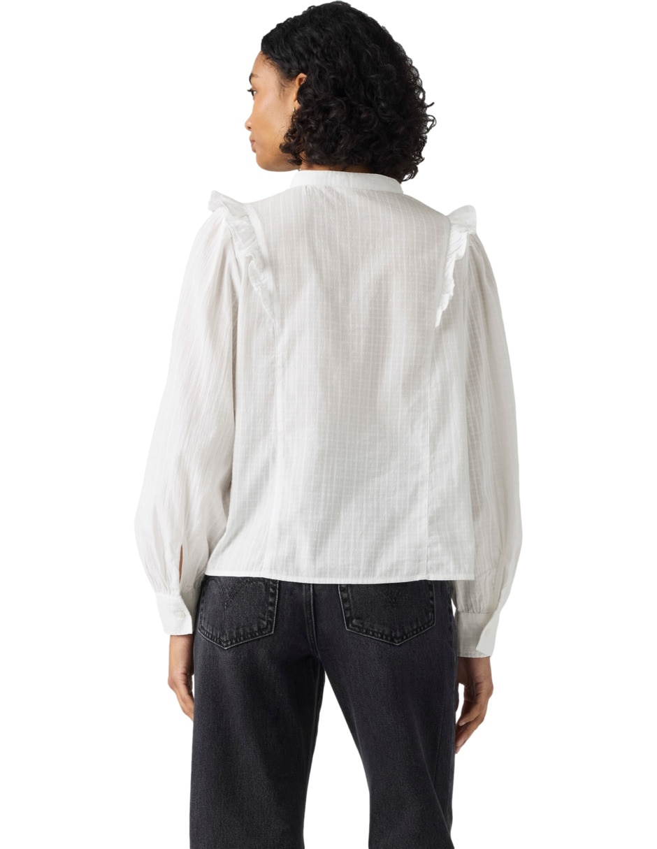 Blusa camisera manga larga para mujer 2