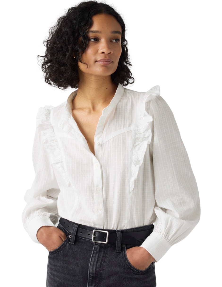 Blusa camisera manga larga para mujer 3