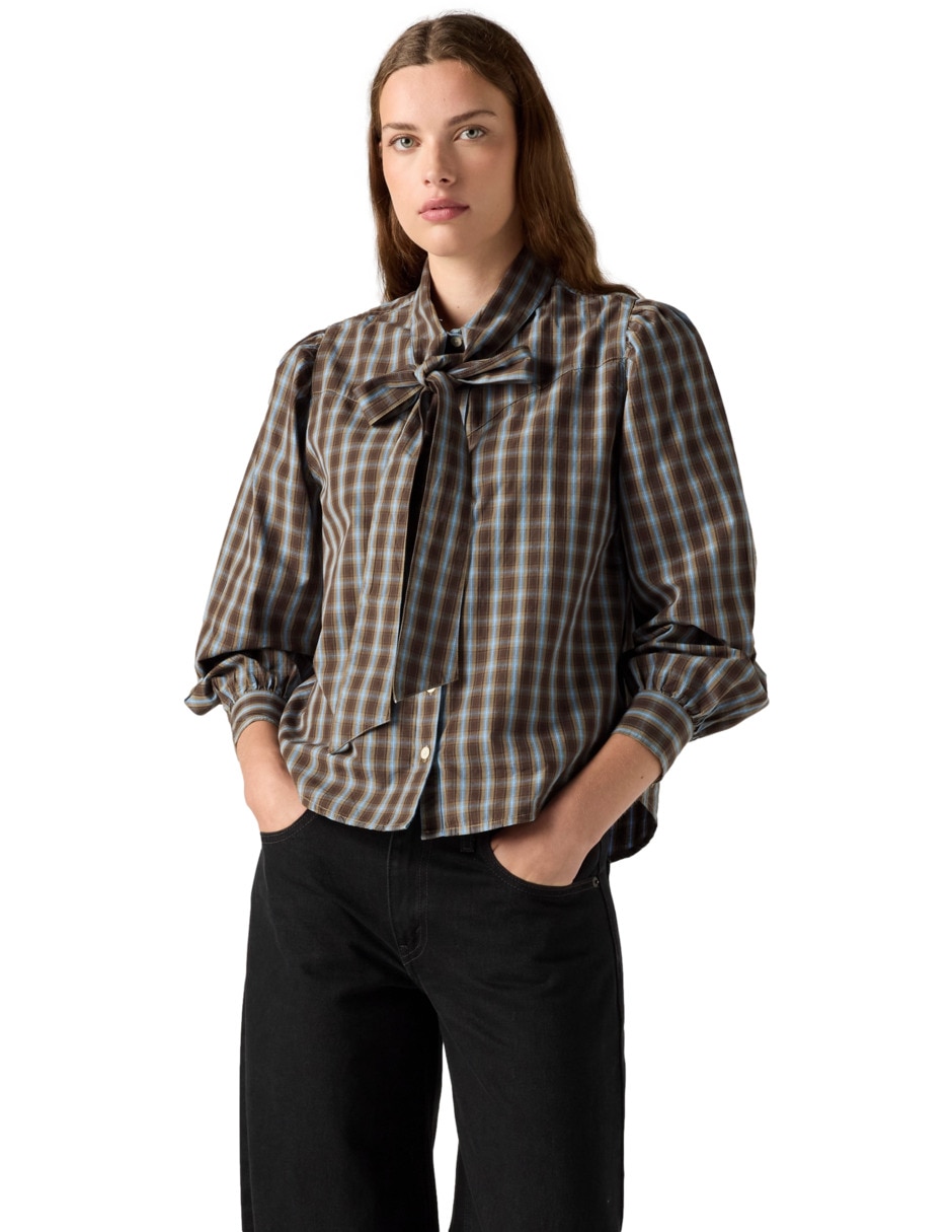 Blusa camisera manga larga para mujer Blusa camisera manga larga para mujer