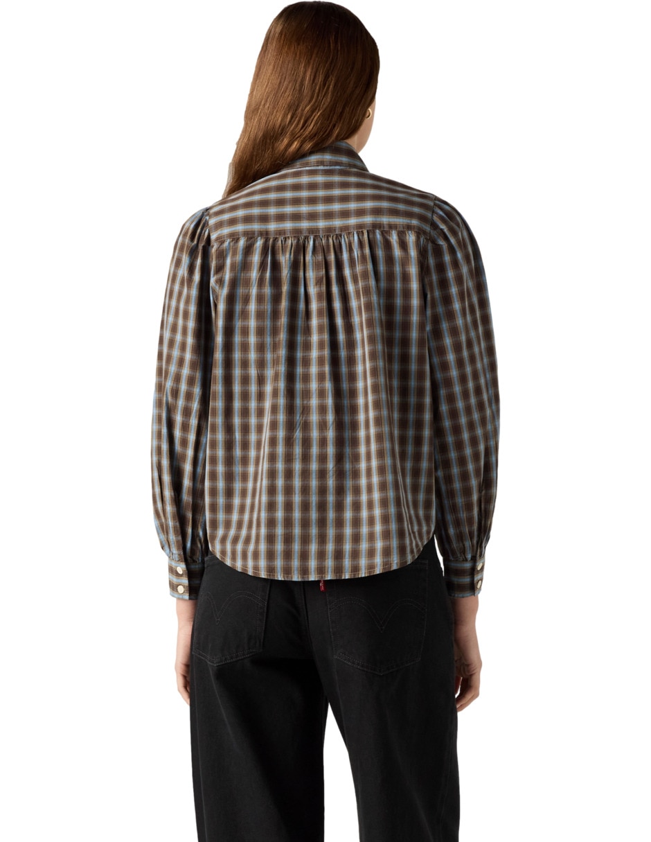 Blusa camisera manga larga para mujer 2