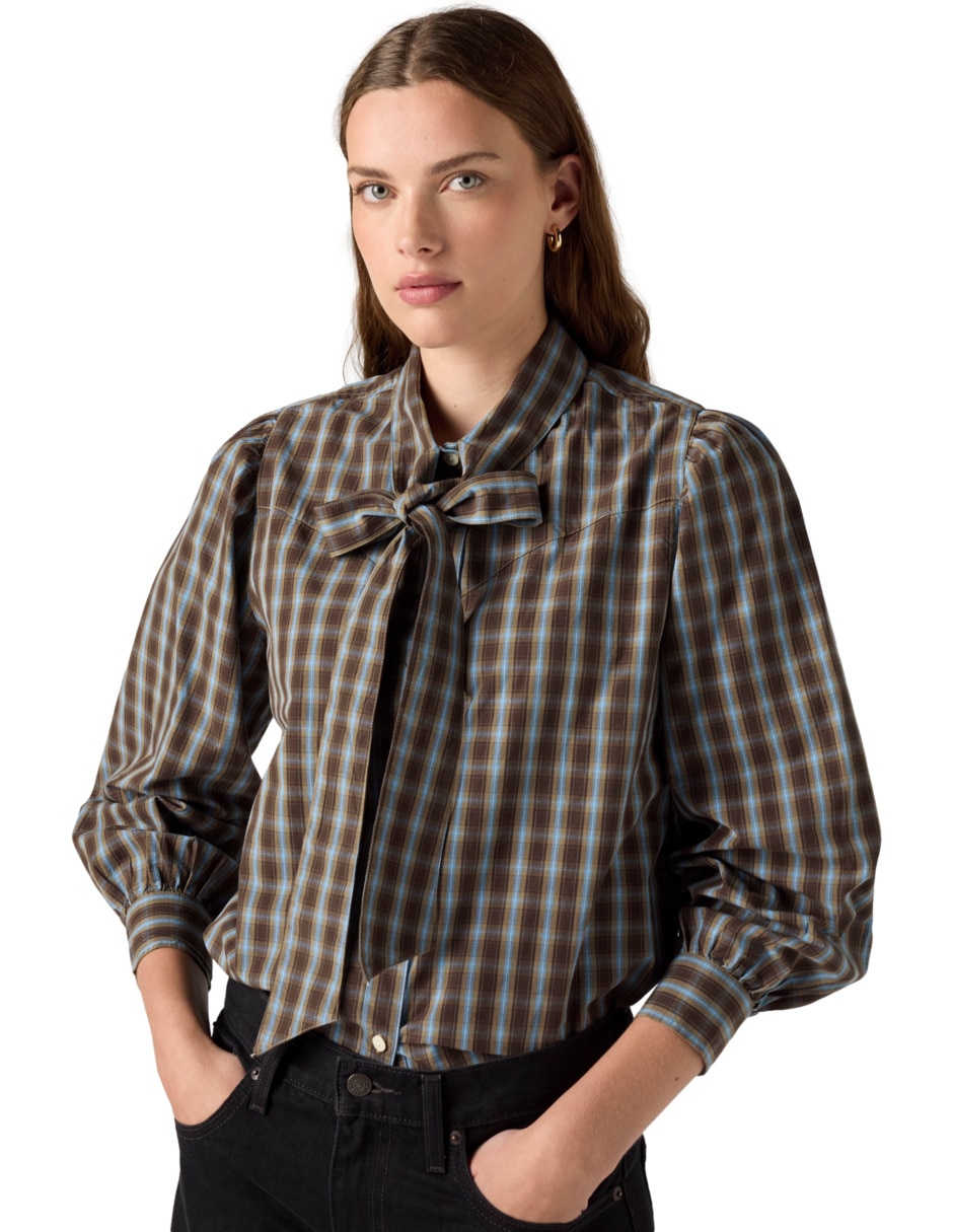 Blusa camisera manga larga para mujer 3