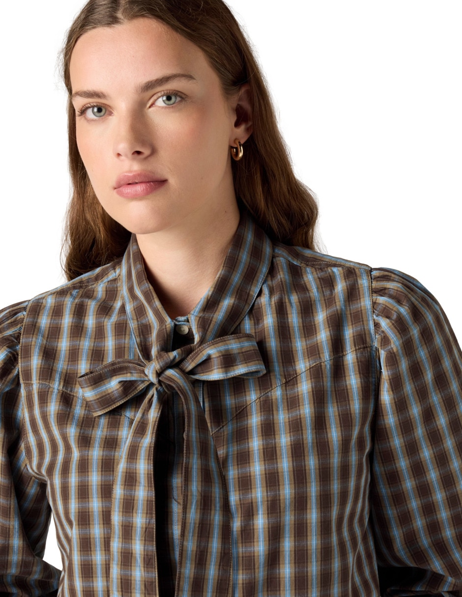Blusa camisera manga larga para mujer 4