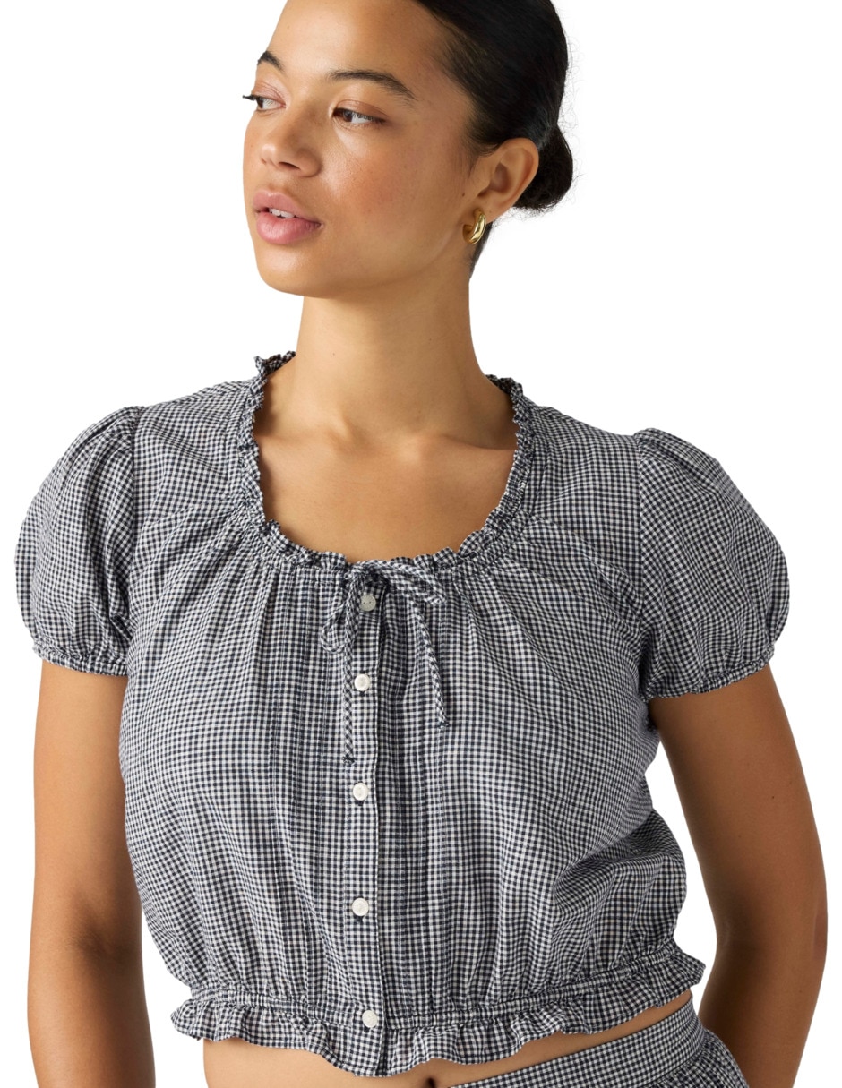 Blusa manga corta para mujer 4