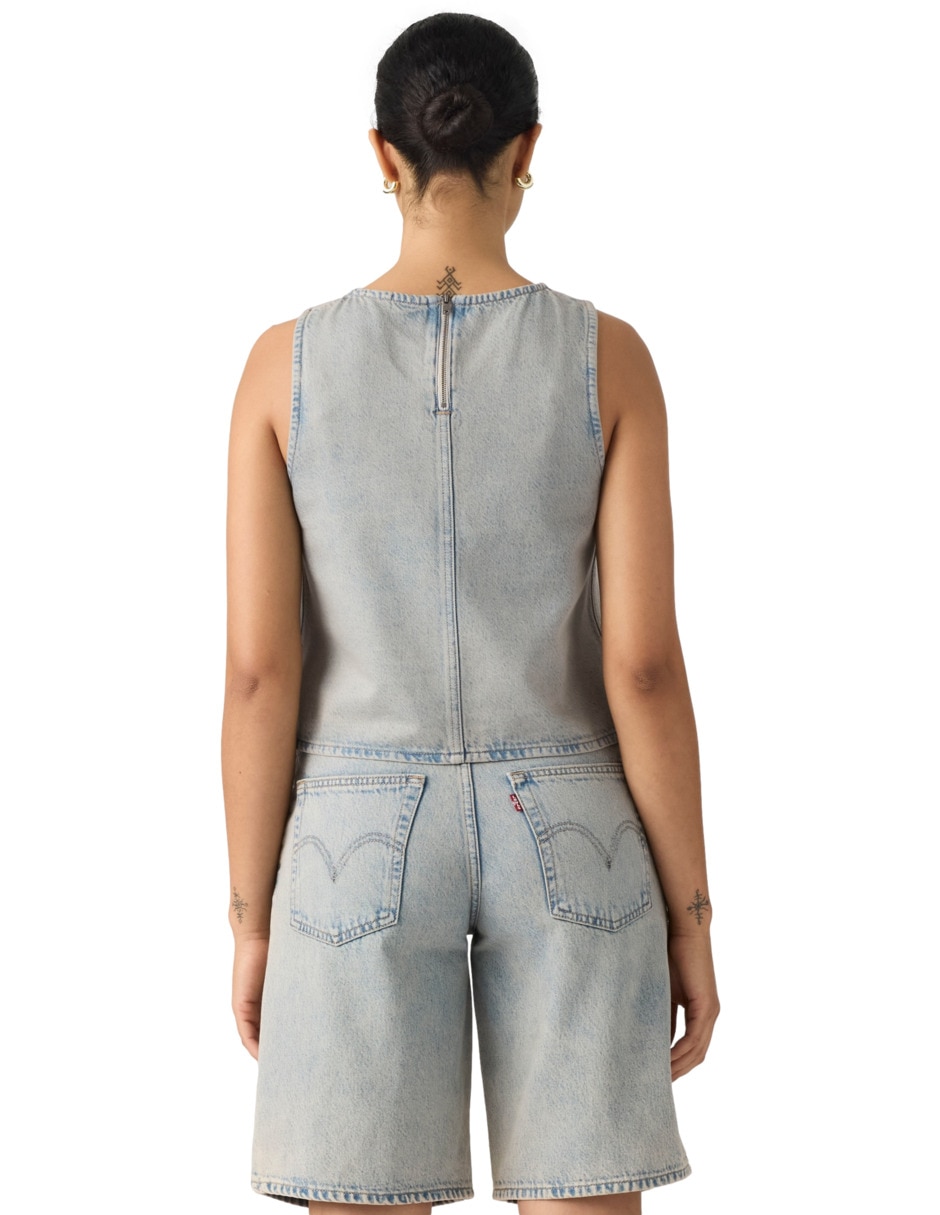 Blusa sin manga para mujer 2