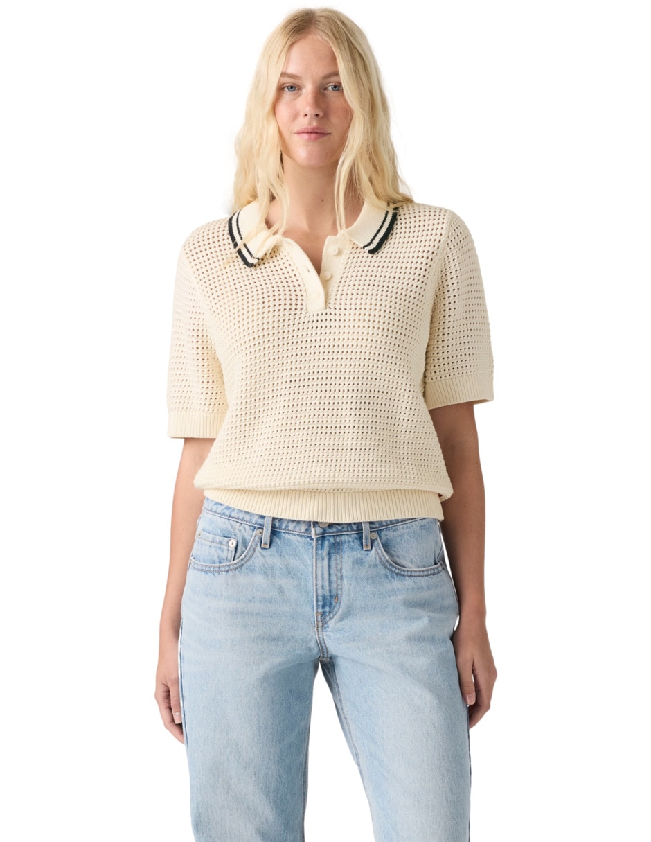 Playera tipo polo para mujer
