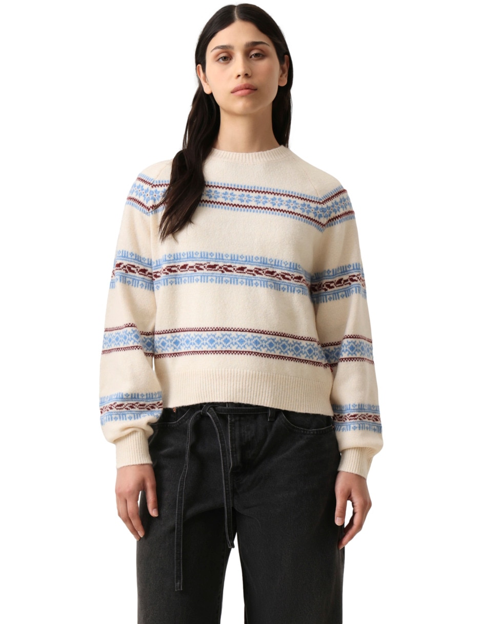 Suéter cuello redondo para mujer