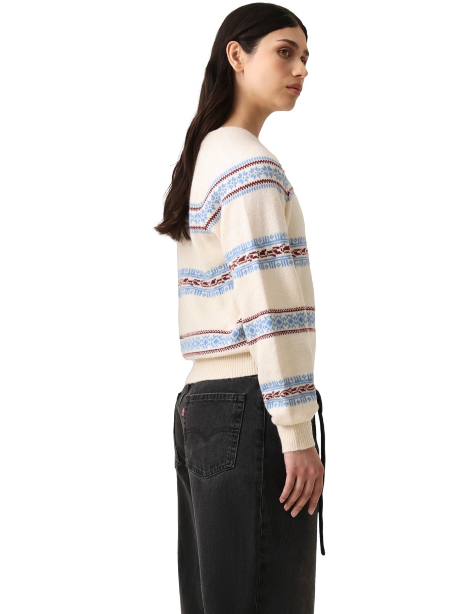 Suéter cuello redondo para mujer 2