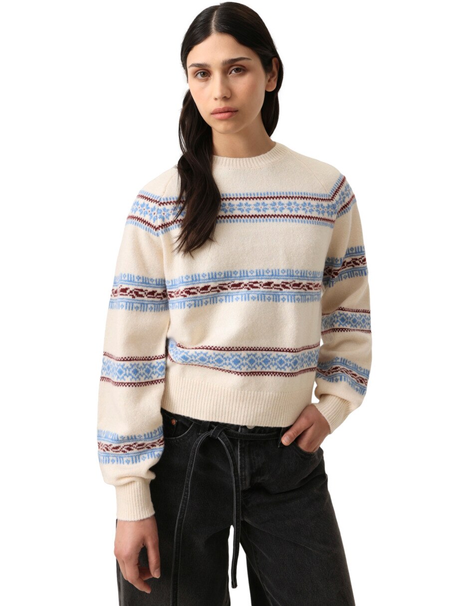 Suéter cuello redondo para mujer 5