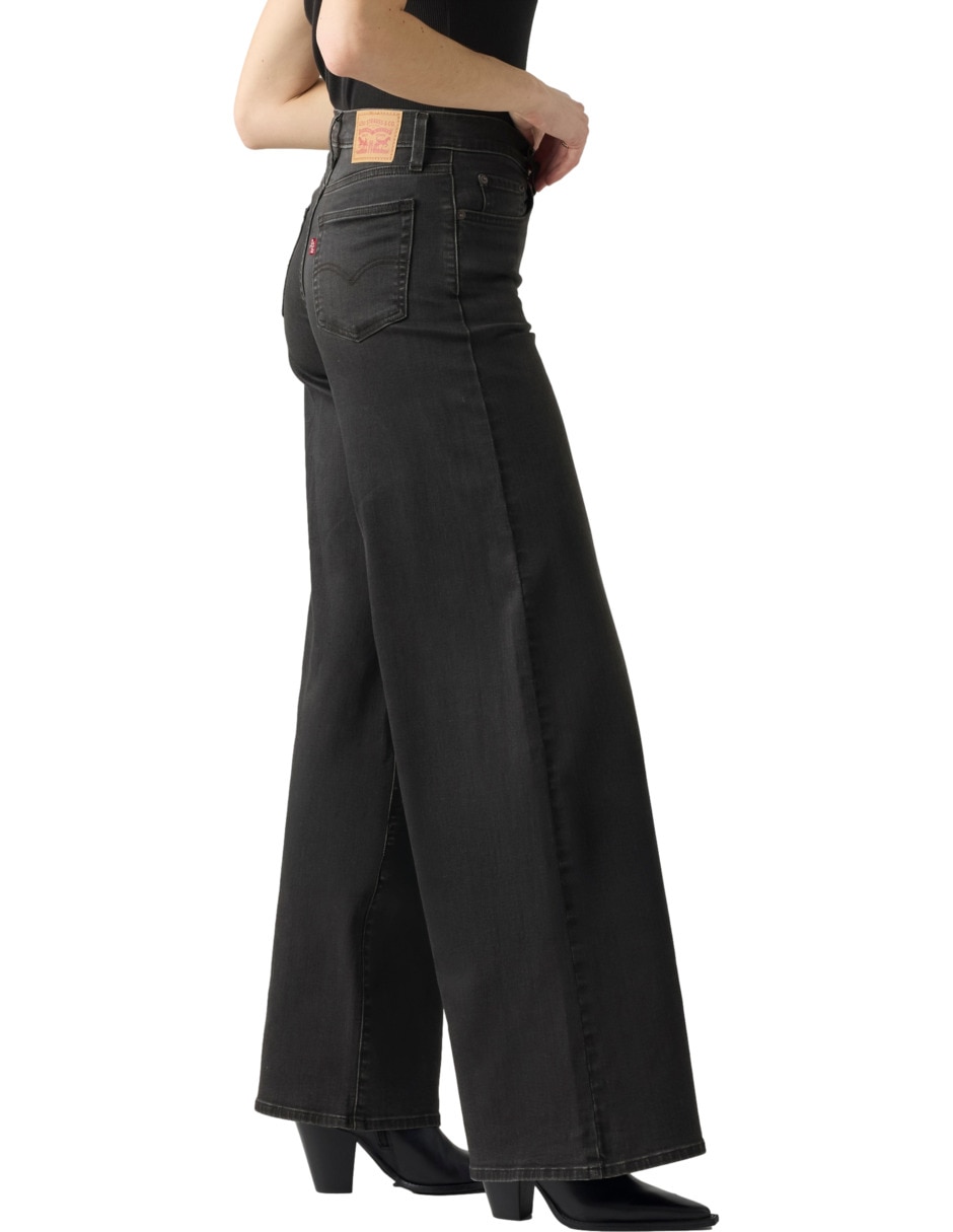 Jeans regular wide leg 728 corte media cintura para mujer 2