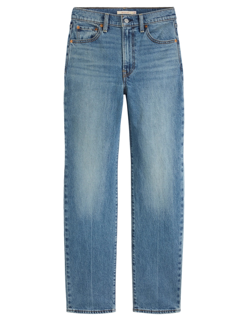 jeans slim corte media cintura para mujer 5