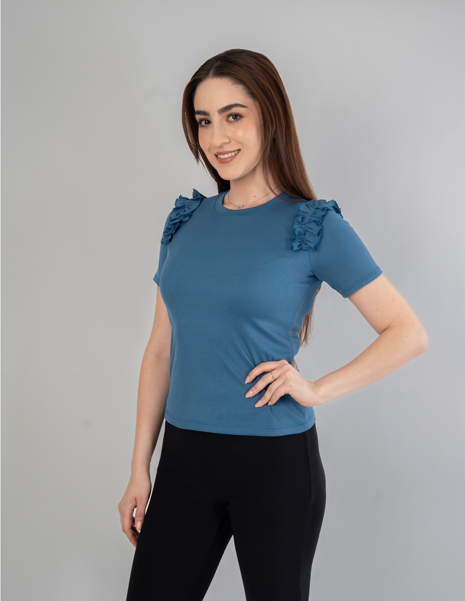 Blusa manga corta para mujer 4