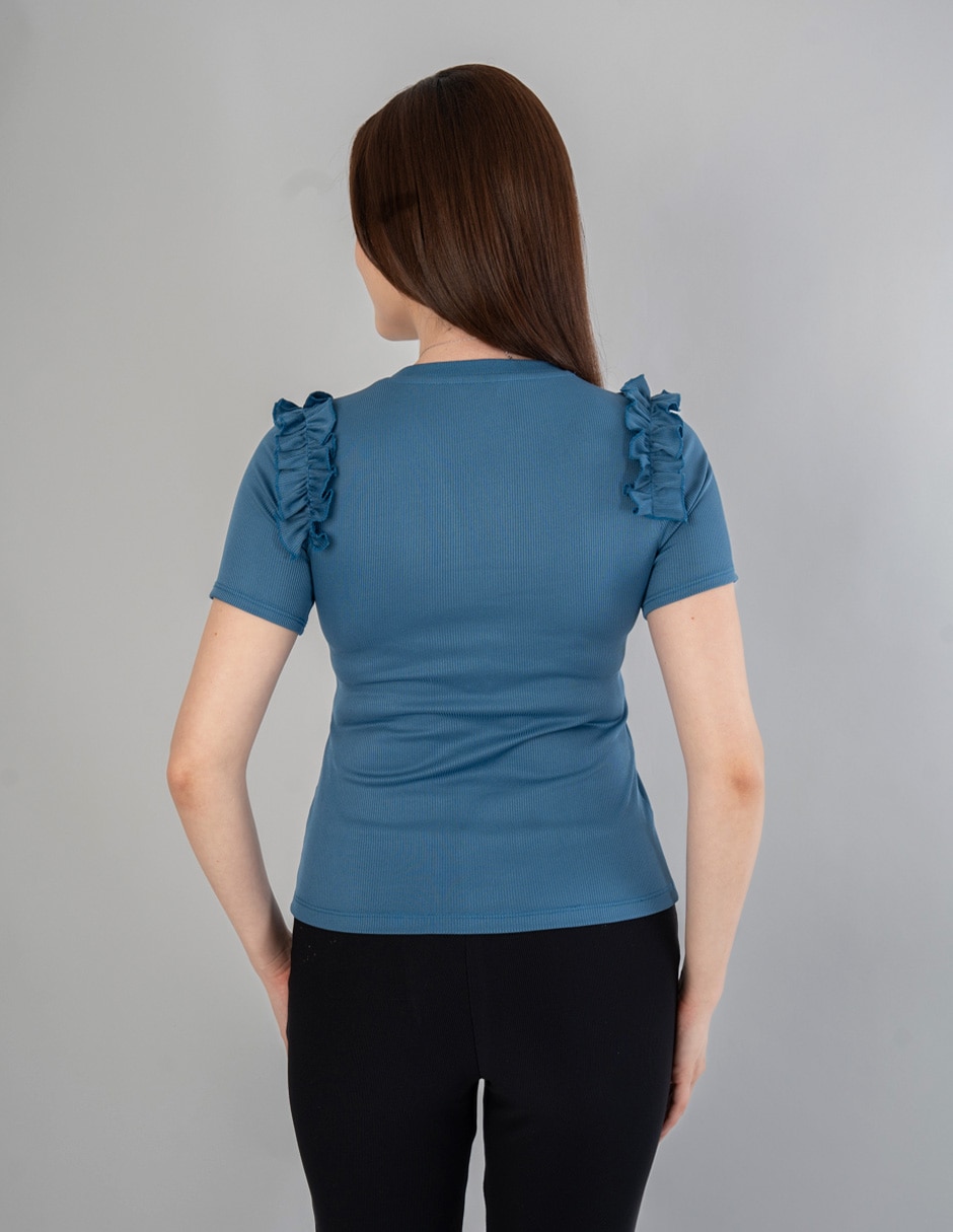 Blusa manga corta para mujer 5