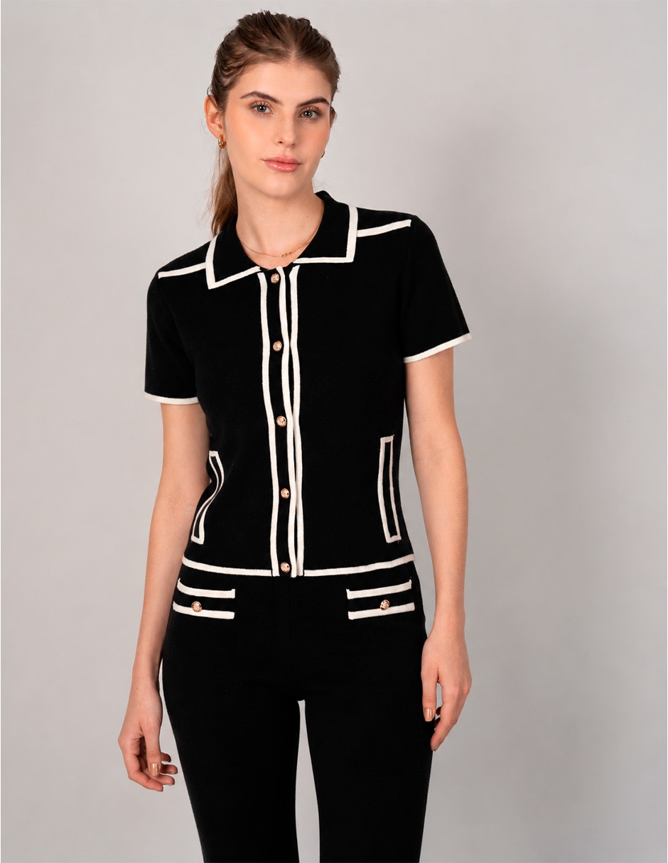 Suéter cuello Camisero para mujer Suéter cuello Camisero para mujer
