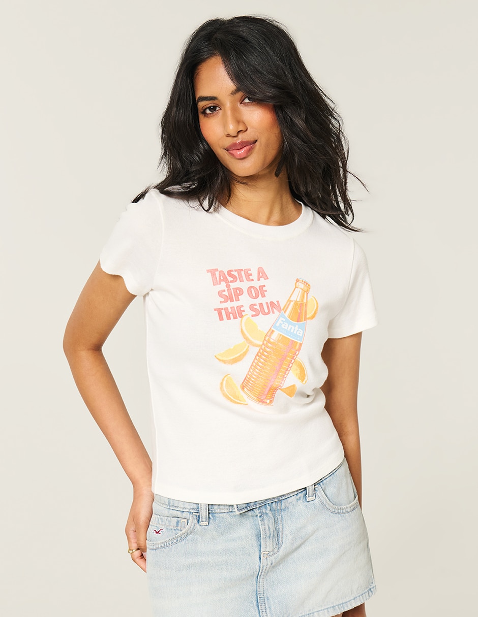 Playera manga corta cuello redondo para mujer 3