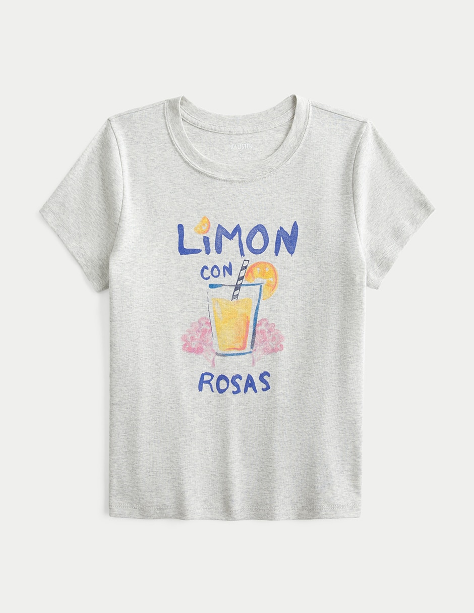 Playera manga corta cuello redondo para mujer Playera manga corta cuello redondo para mujer