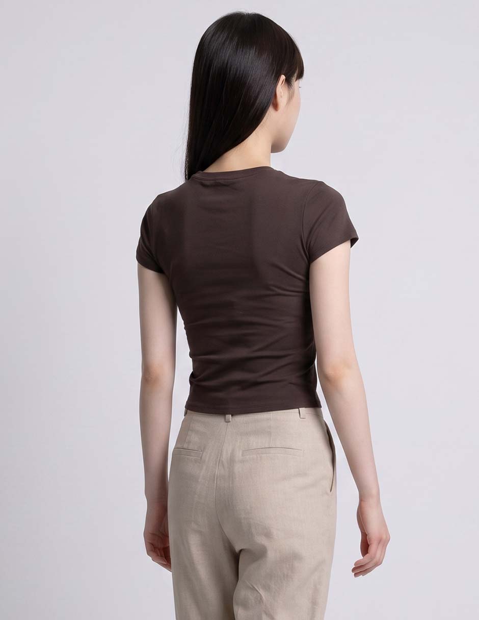 Playera manga corta hollister cuello redondo para mujer
