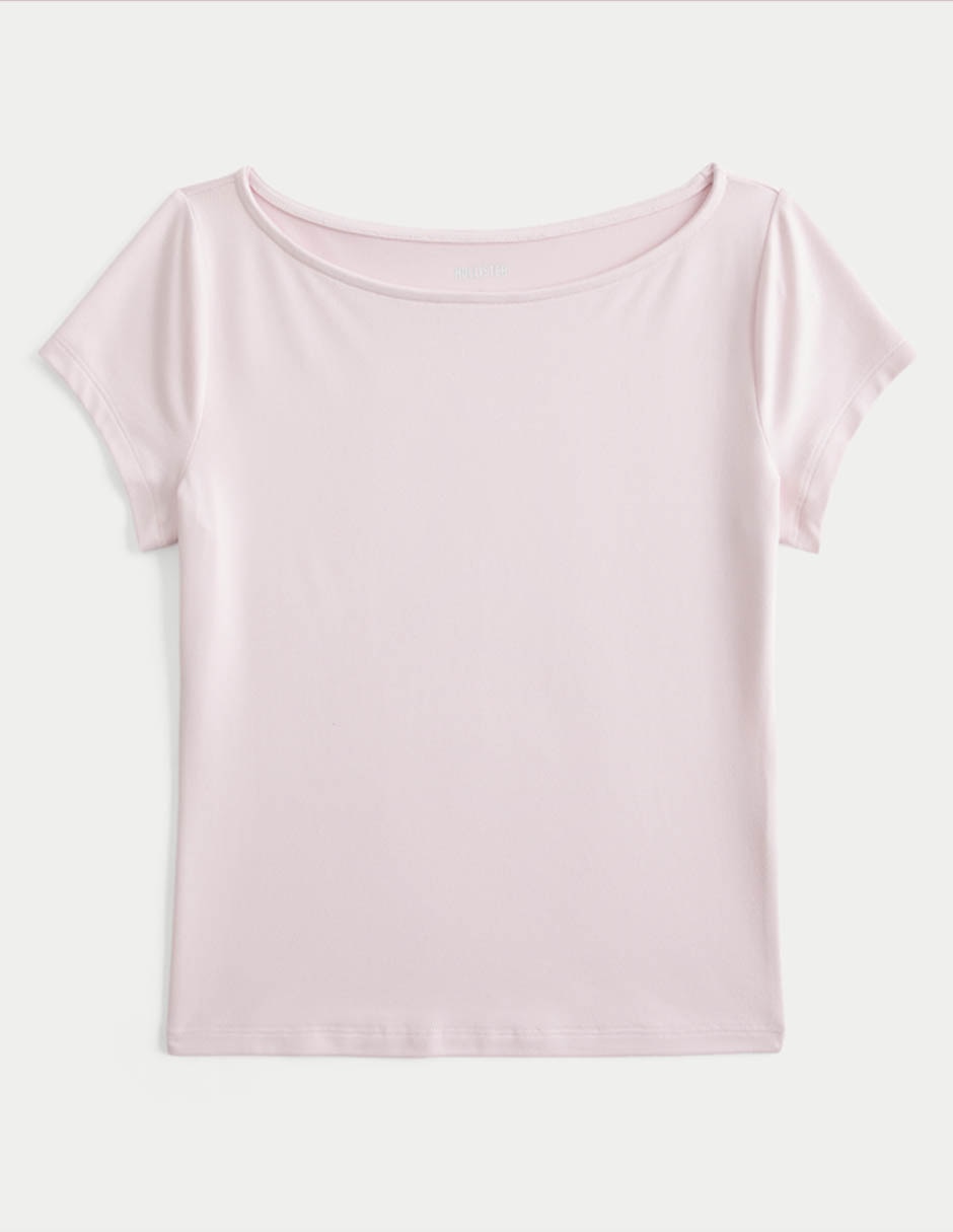 Playera manga corta cuello ojal para mujer Playera manga corta cuello ojal para mujer