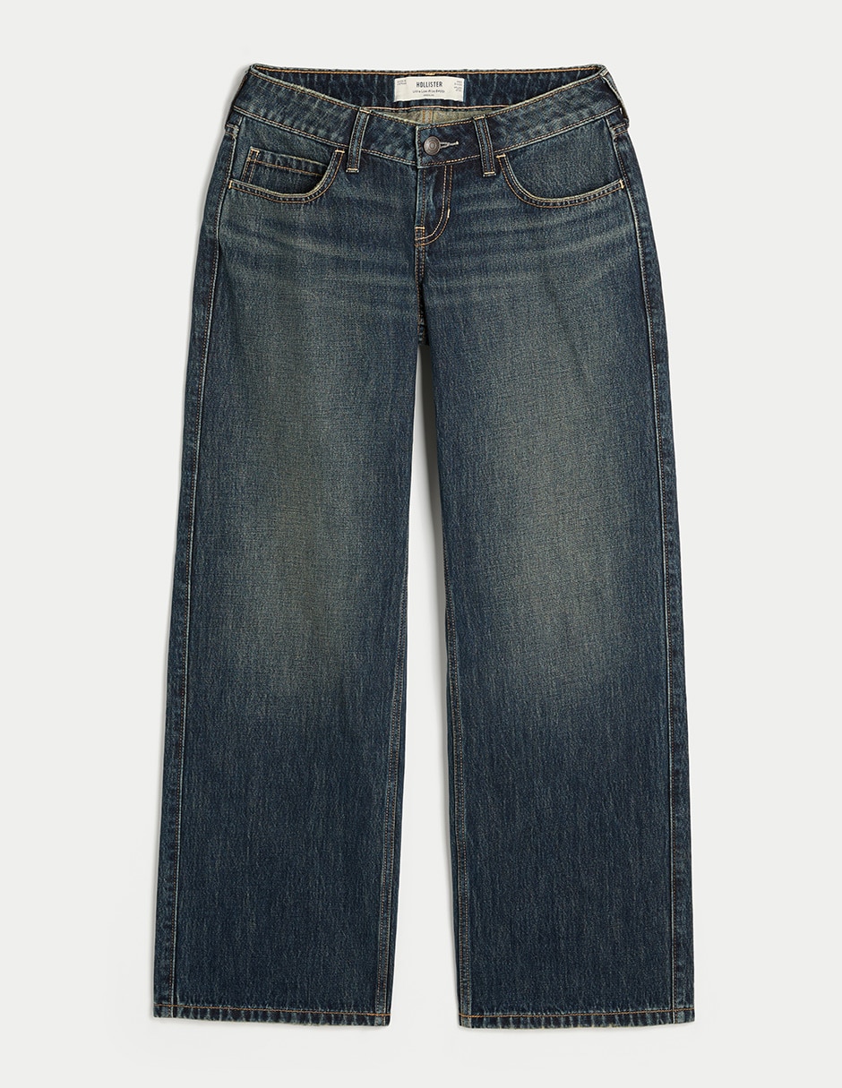 Jeans baggy corte cadera para mujer