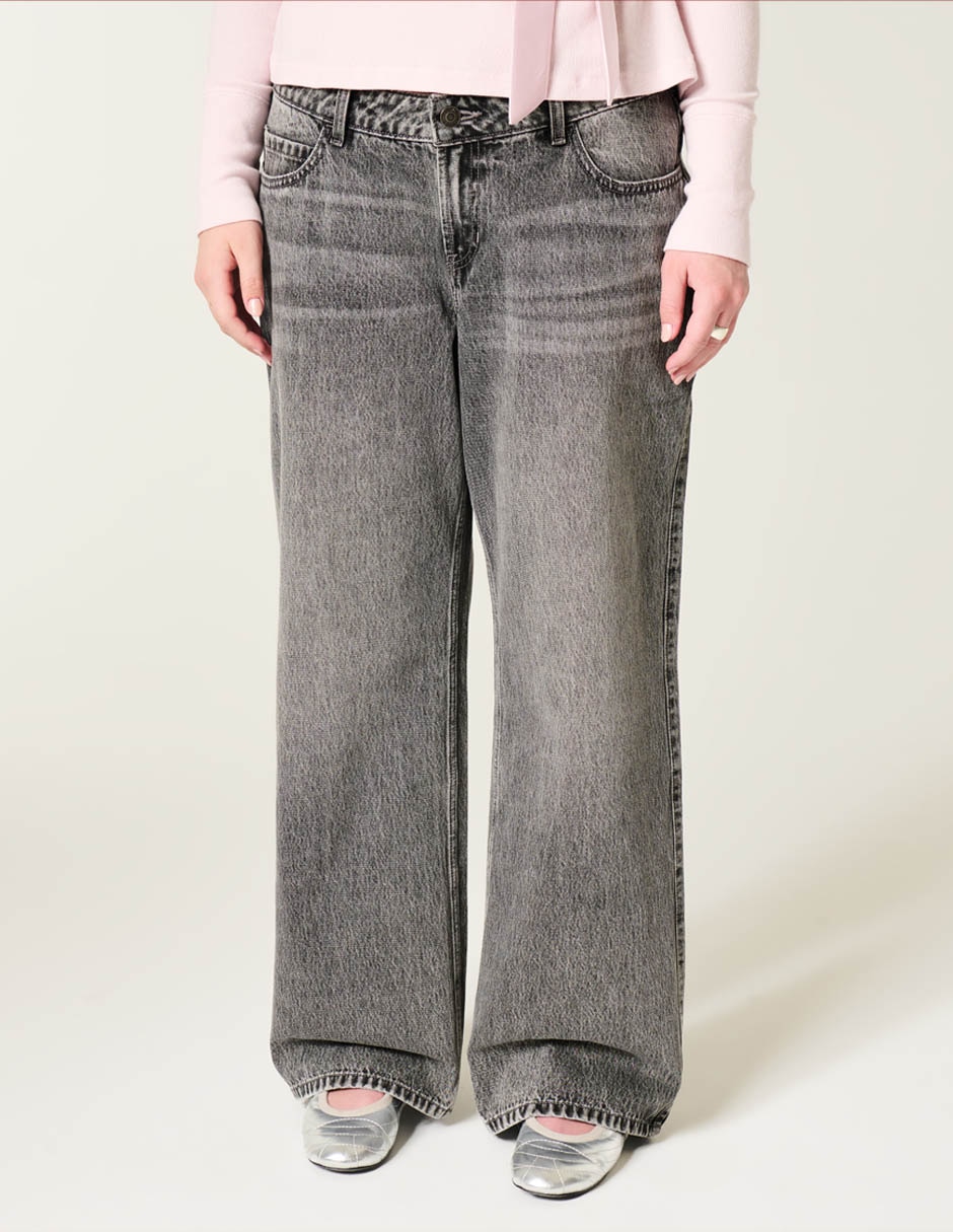 Jeans baggy baja para mujer 4