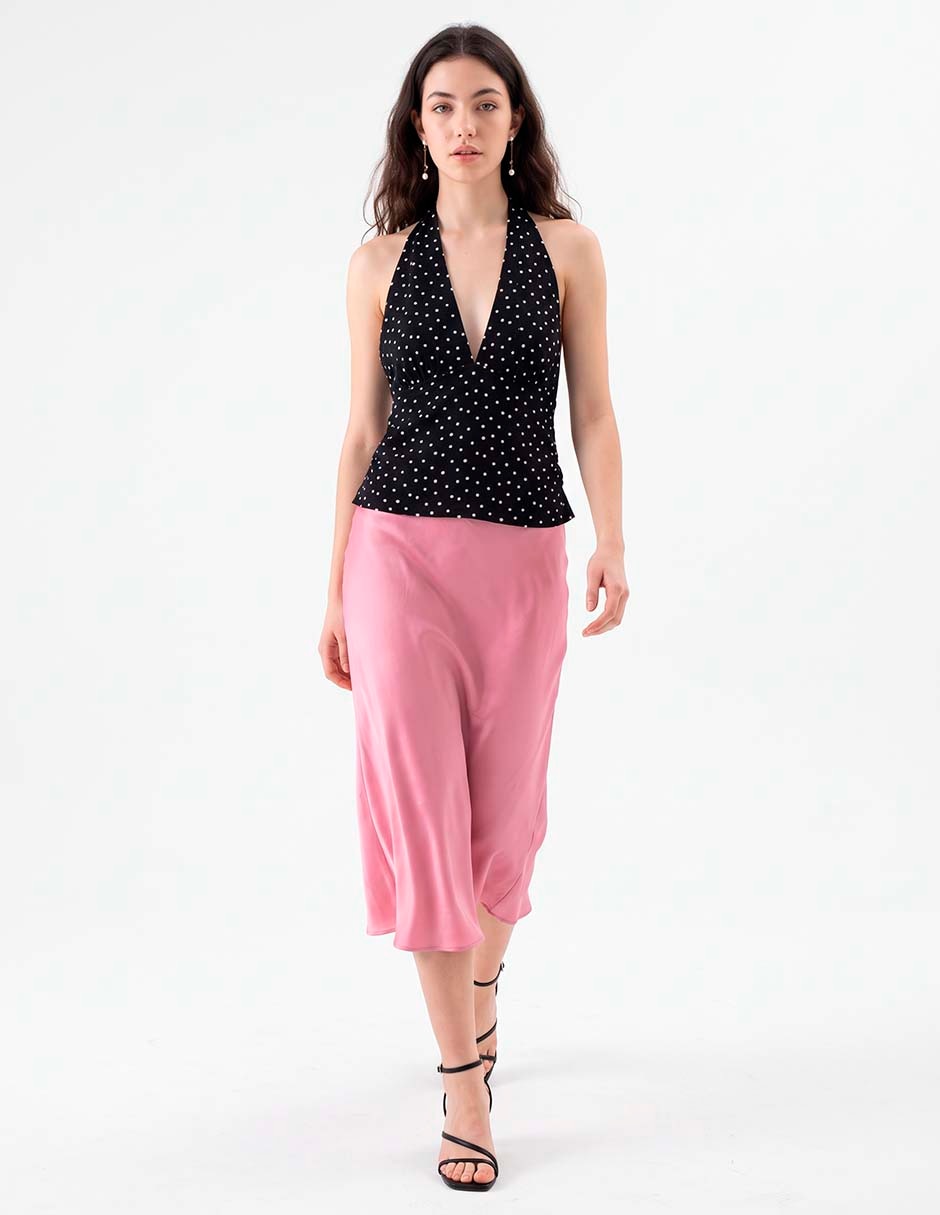 Top cuello halter espalda abierta tirante ancho 3