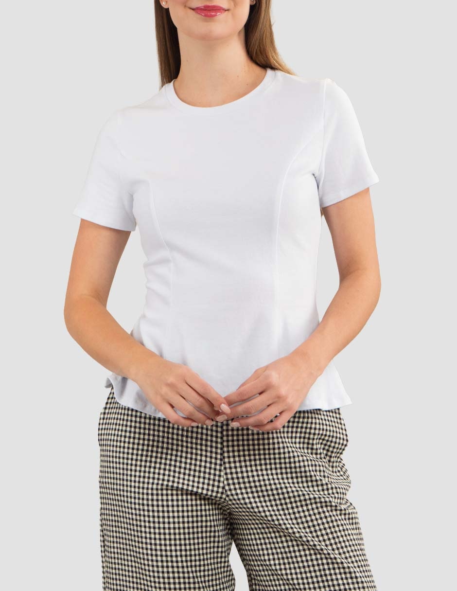 Playera manga corta cuello redondo para mujer 2